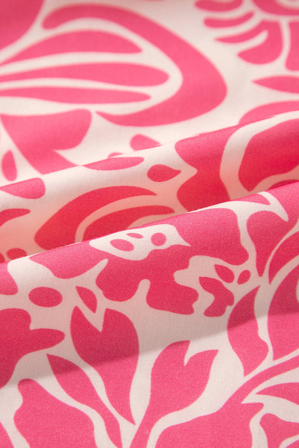 Pink Plus Size Floral Blouse