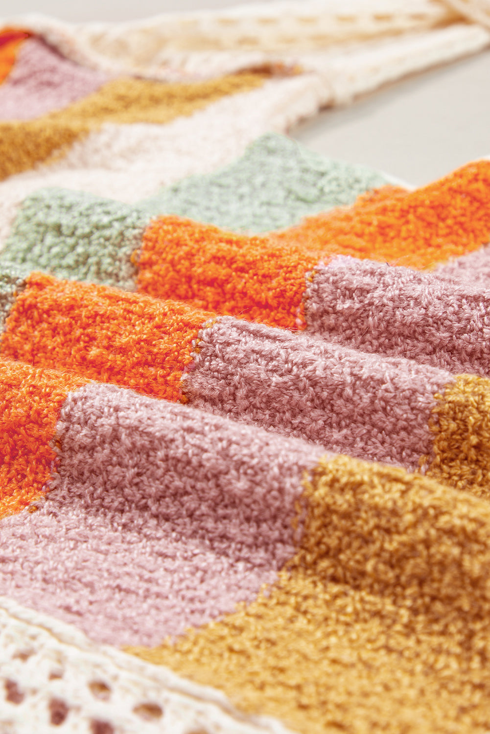 Oversized Colorblock Hooded Sweater