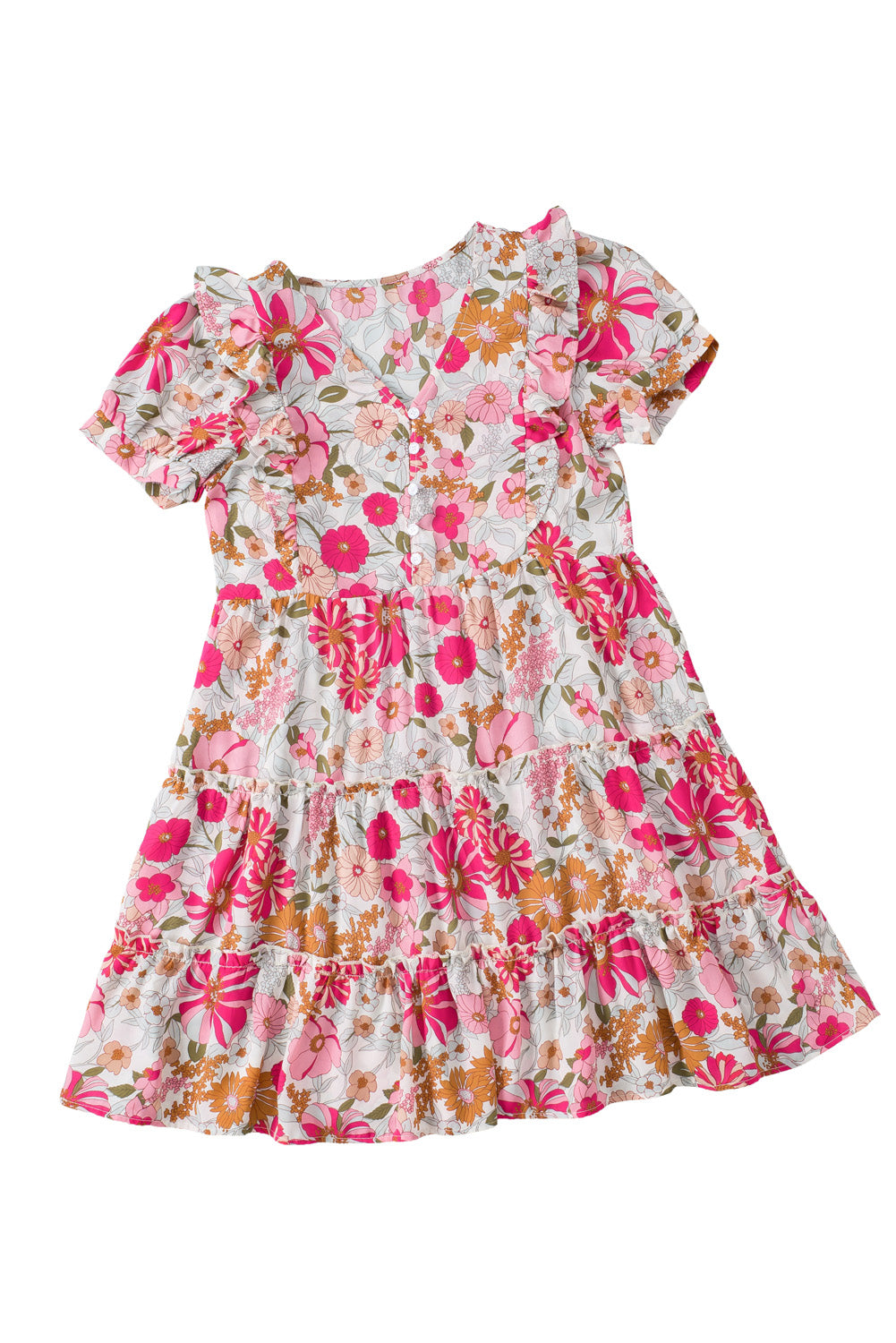 Floral Tiered Shift Dress