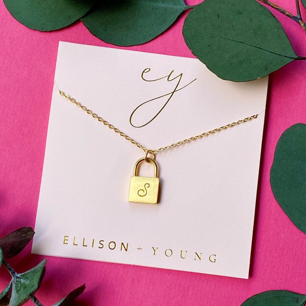 Lock Initial Necklace