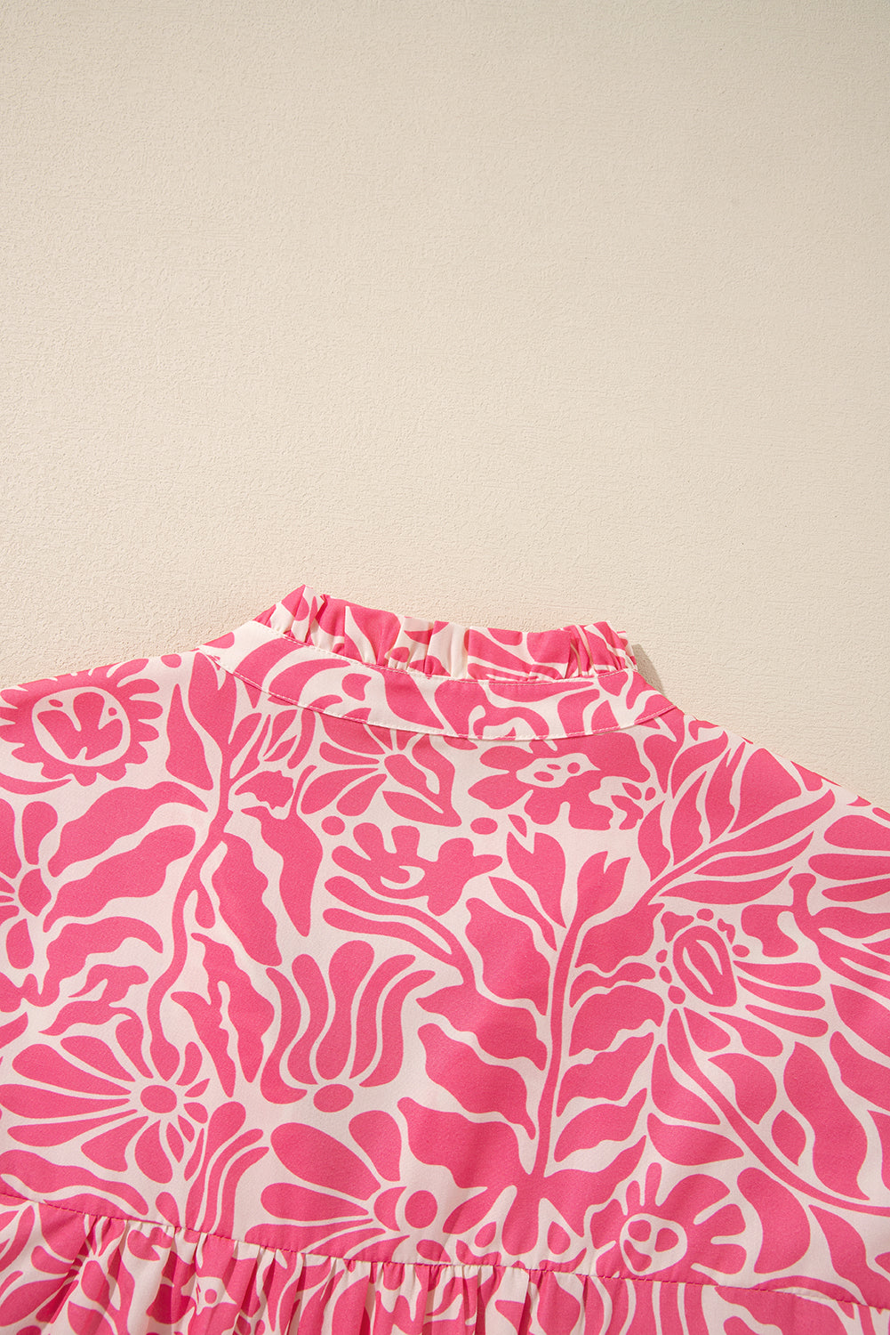 Pink Plus Size Floral Blouse