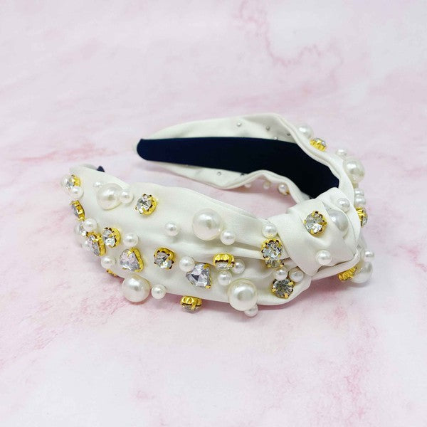 Jeweled Satin Headband