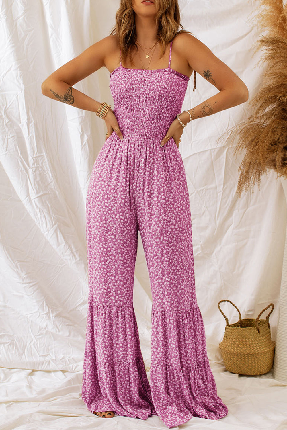 Floral Wide Leg Jumpsuit