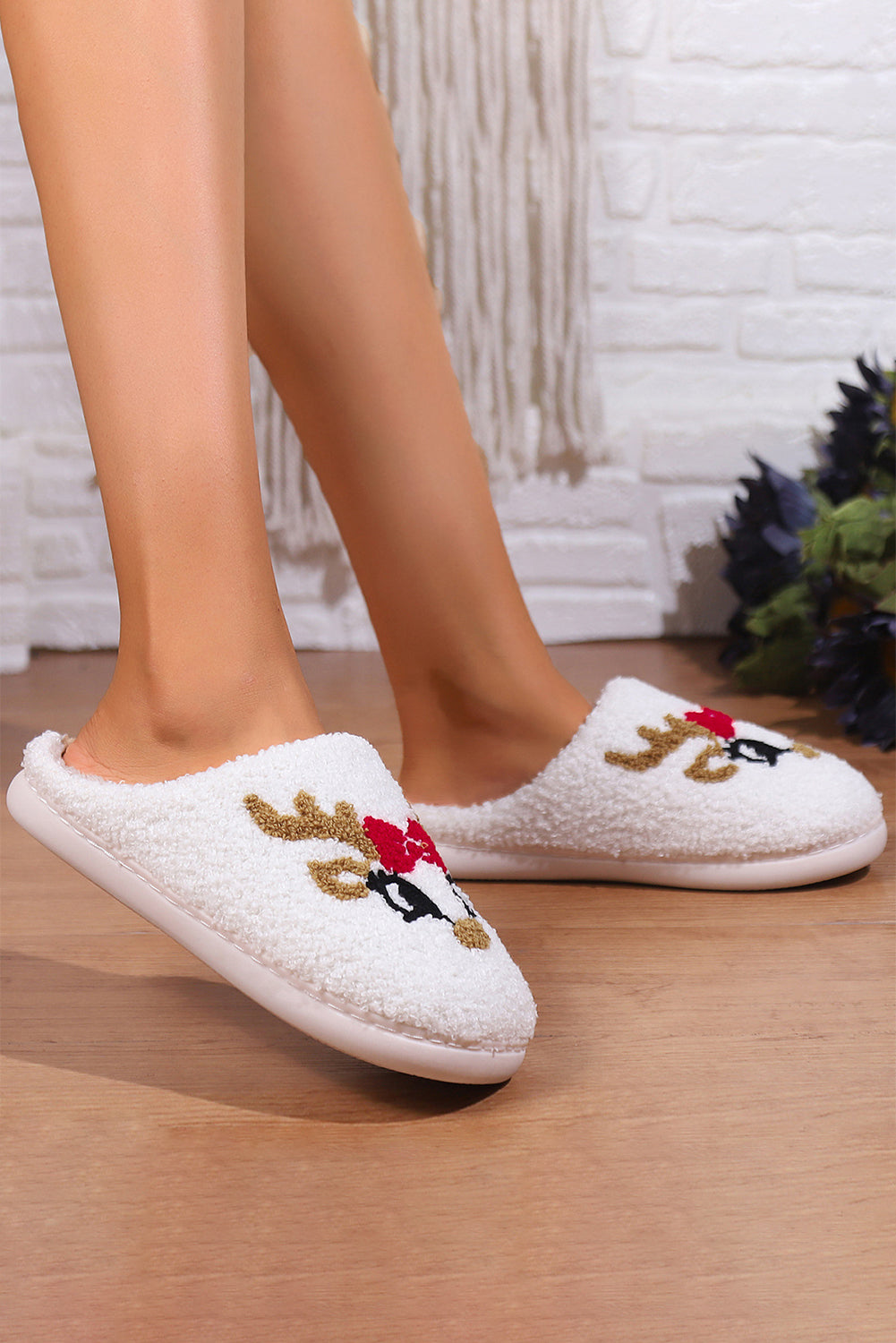 Reindeer Plush Slippers