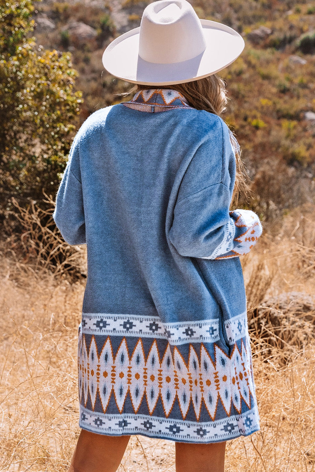 Blue Aztec Cardigan