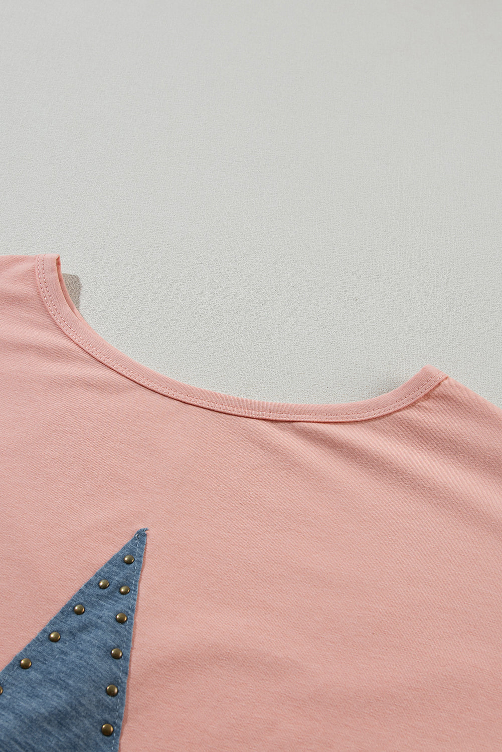 Pink Studded Star Patch Tee