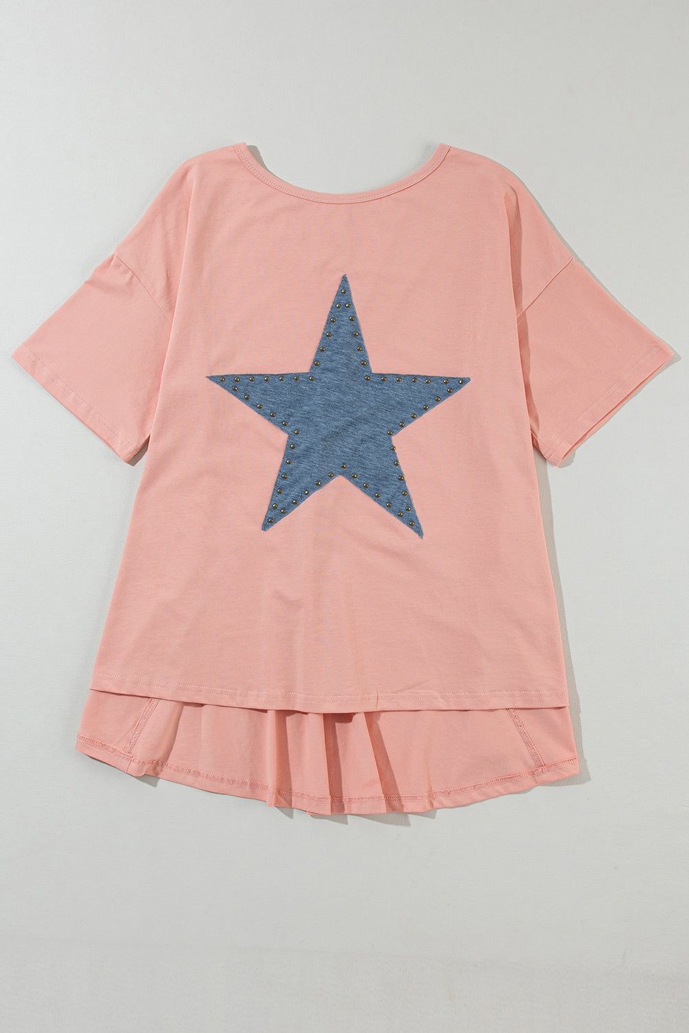 Pink Studded Star Patch Tee