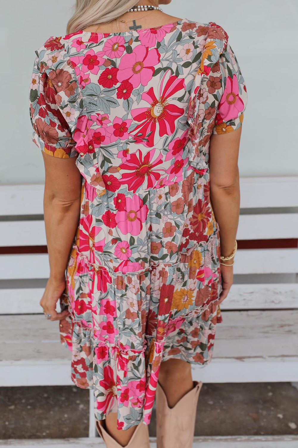 Floral Tiered Shift Dress