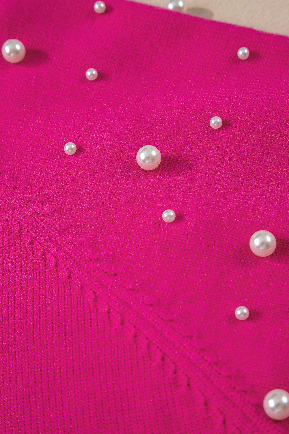 Plus Size Strawberry Pink Pearl Sweater