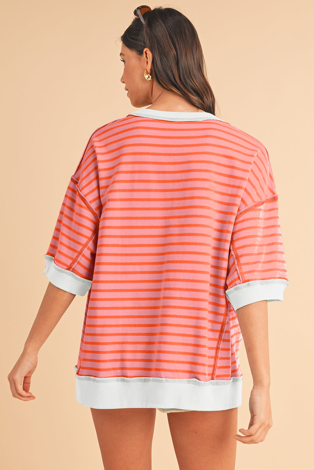 Stripe Drop Sleeve Top