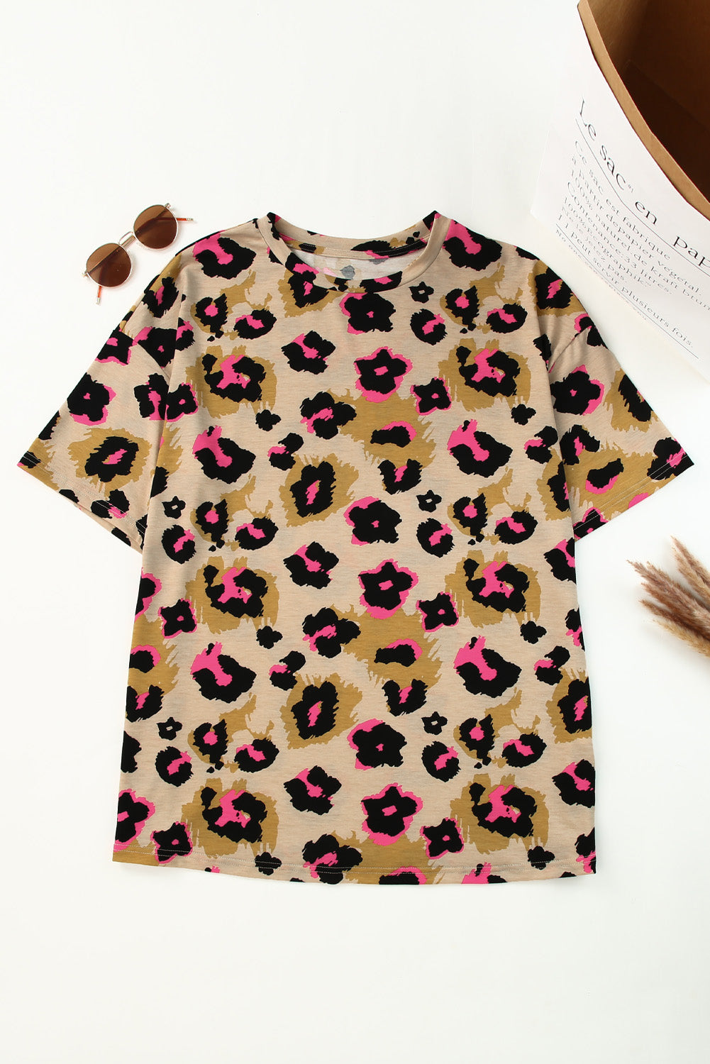 Oversized Leopard Boyfriend Style T-Shirt