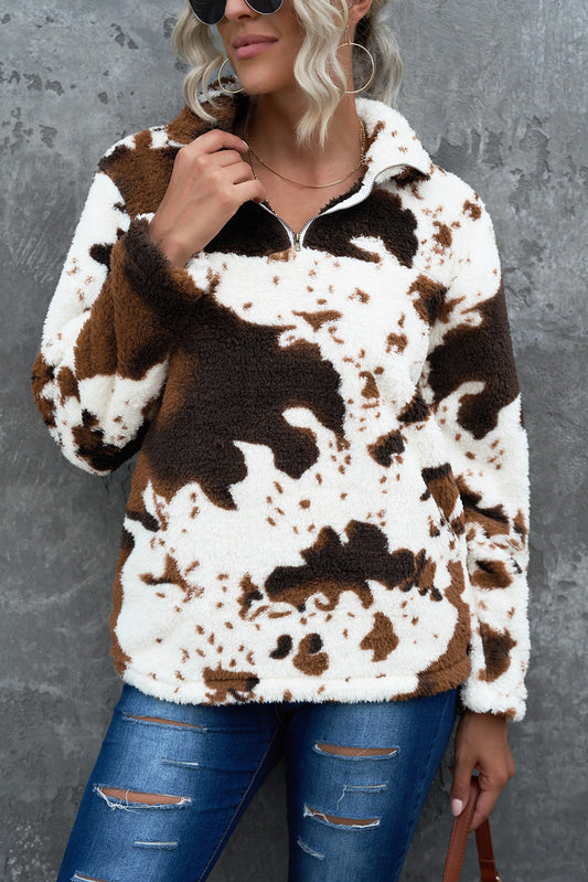 Cow Print Sweatshirt