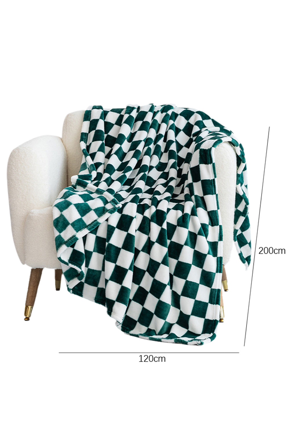 Checkerboard Printed Soft Throw Blanket