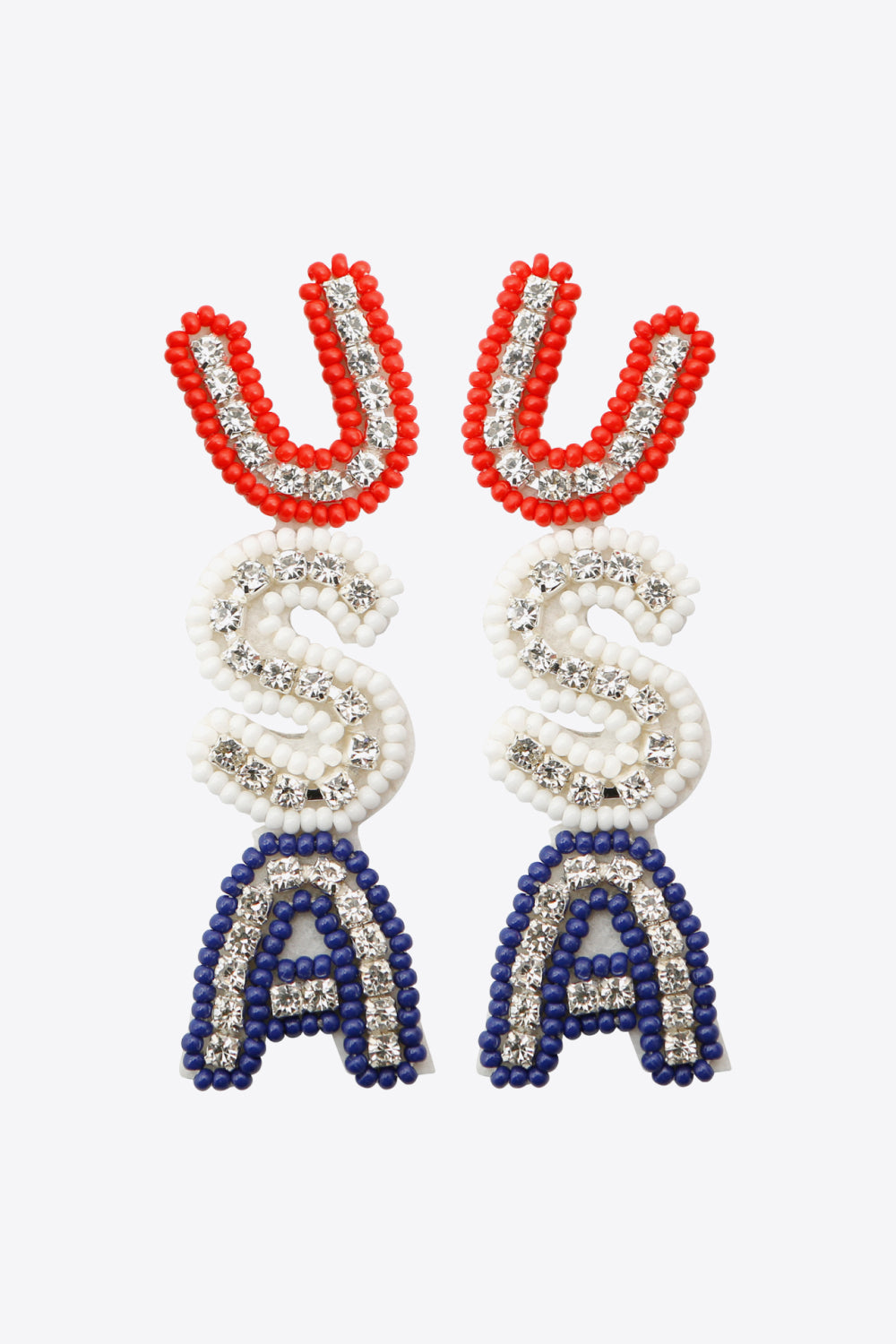 USA Beaded Earrings