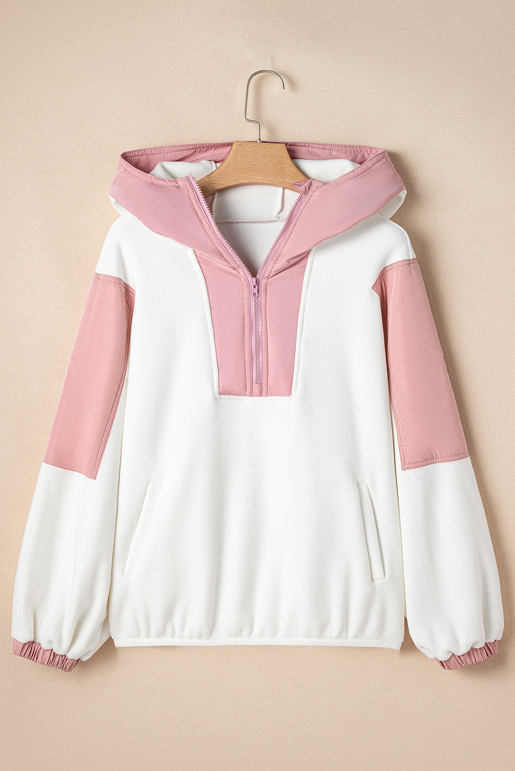 Half Zip Oversized Sherpa Hoodie