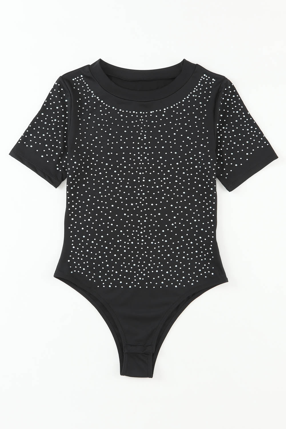 Black Rhinestone Bodysuit