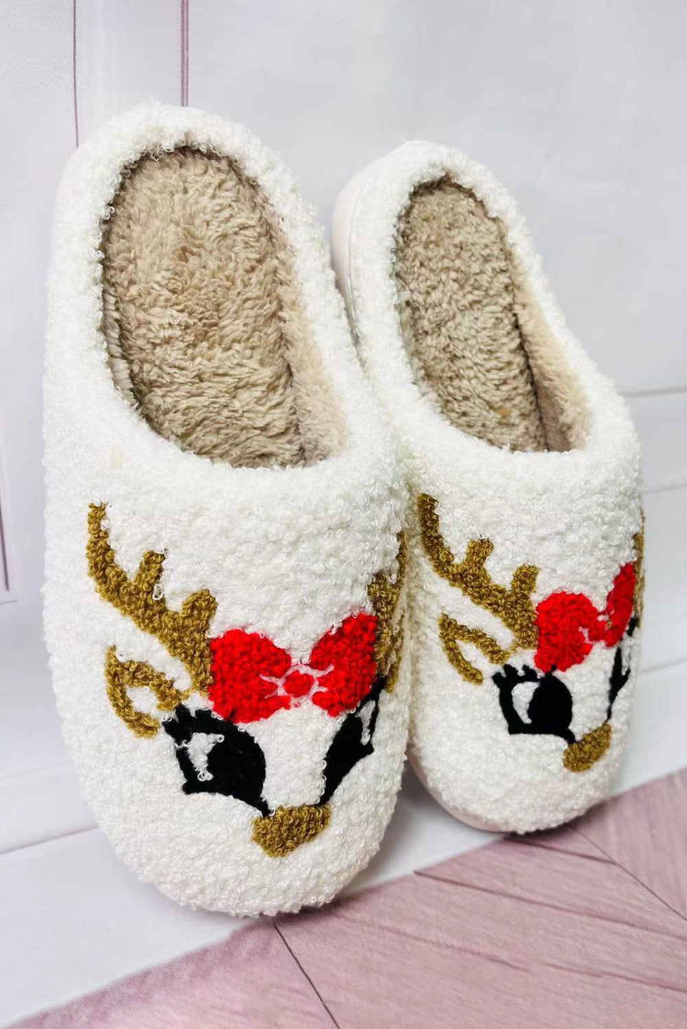 Reindeer Plush Slippers