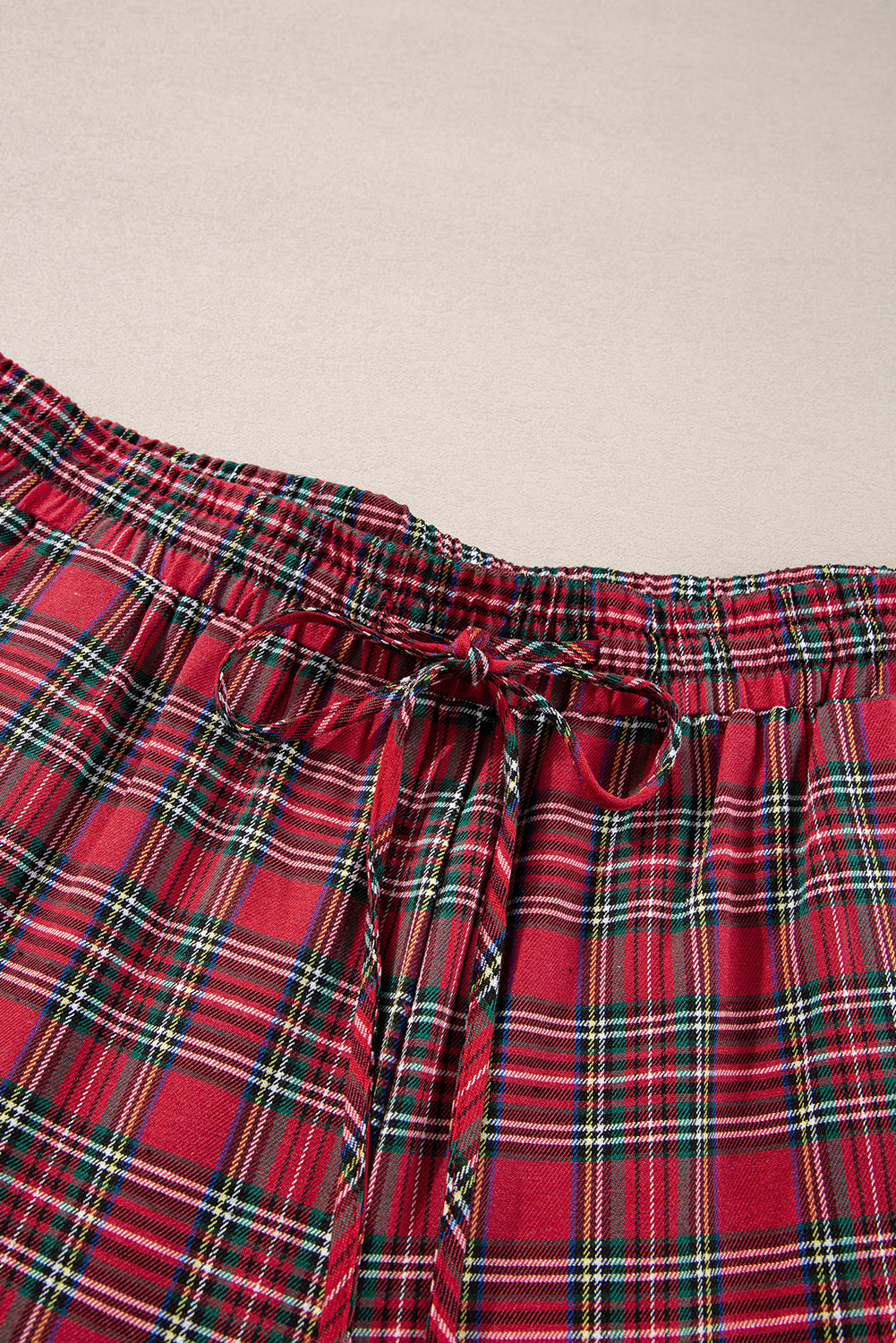 Plus Size Red Plaid Pajama Set