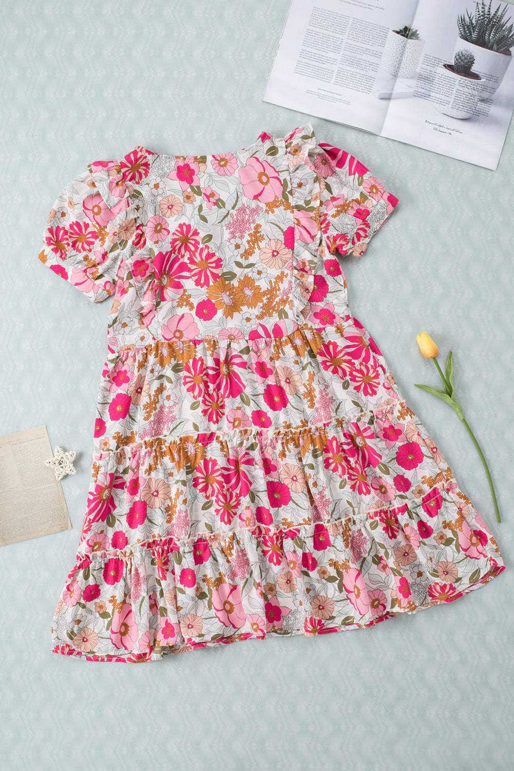 Floral Tiered Shift Dress