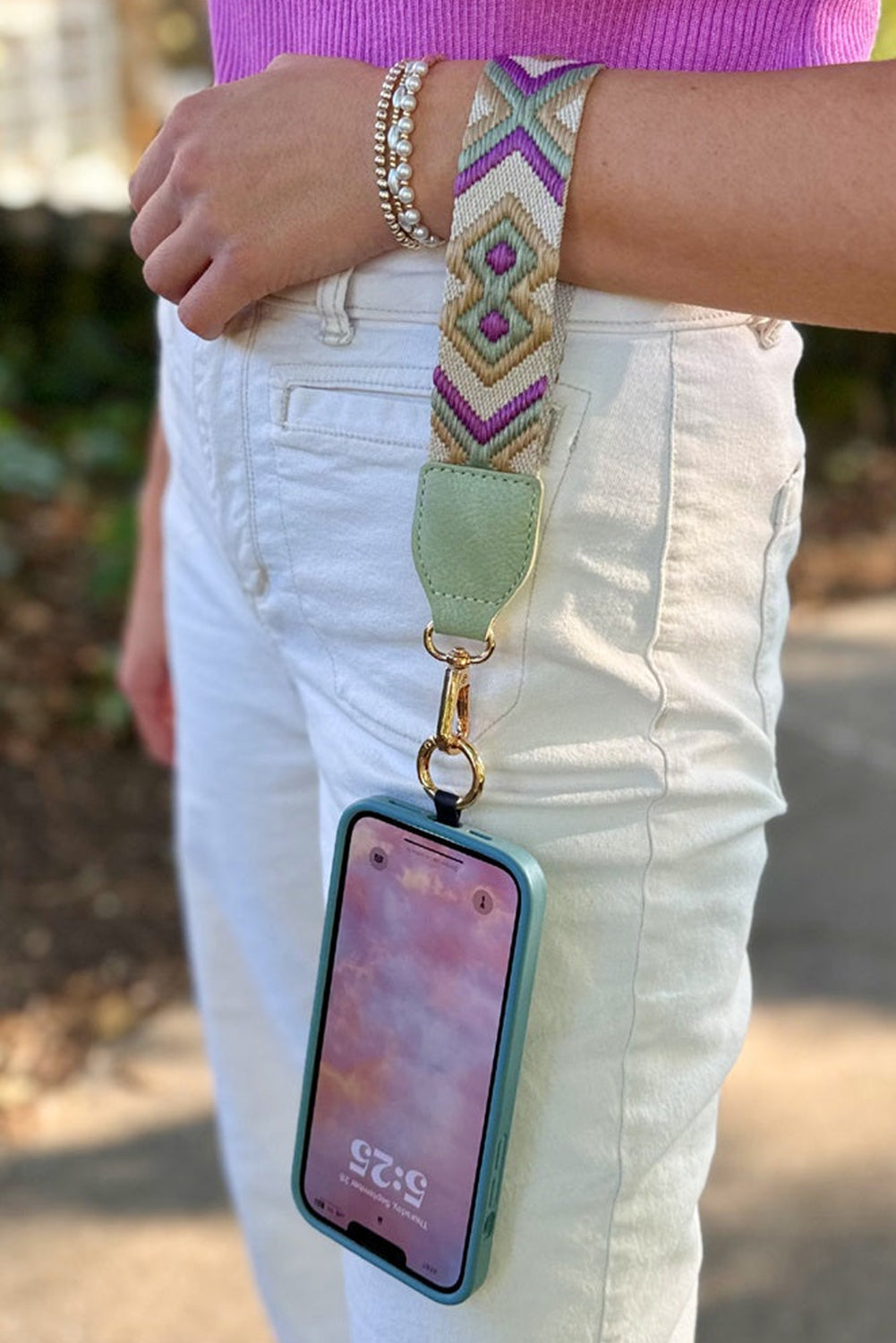 Phone Strap And Detachable Zipped Pouch