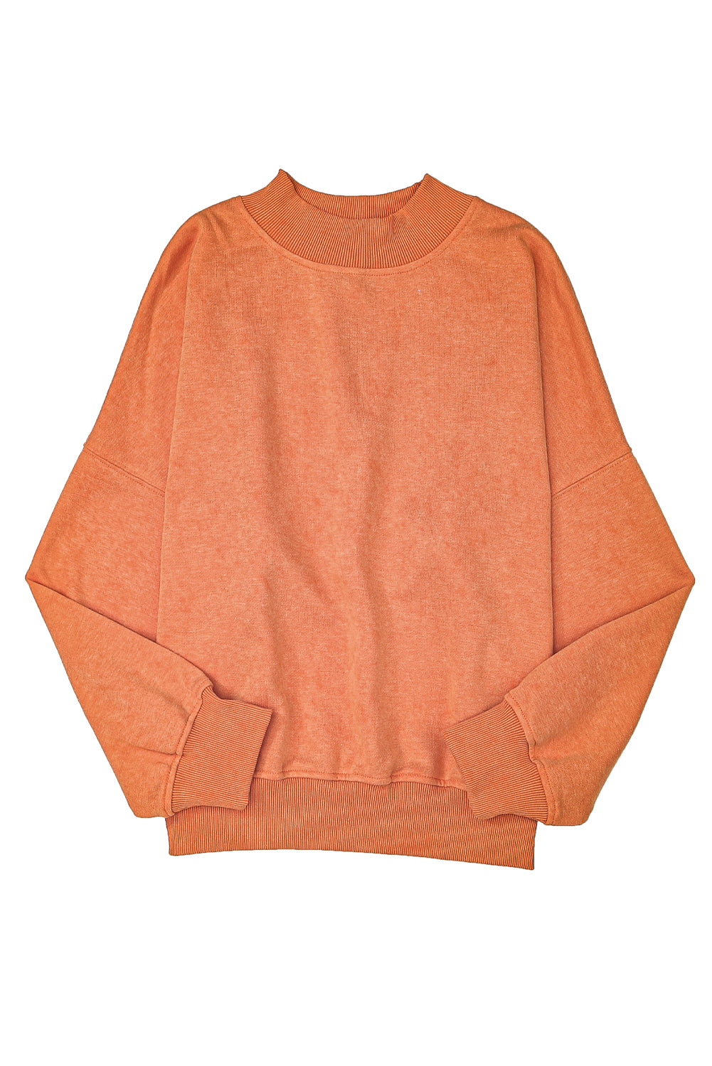 Basic Drop Shoulder Crew Neck Pullover Sweatshirt