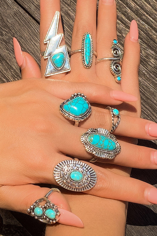 8pcs Vintage Ring Set