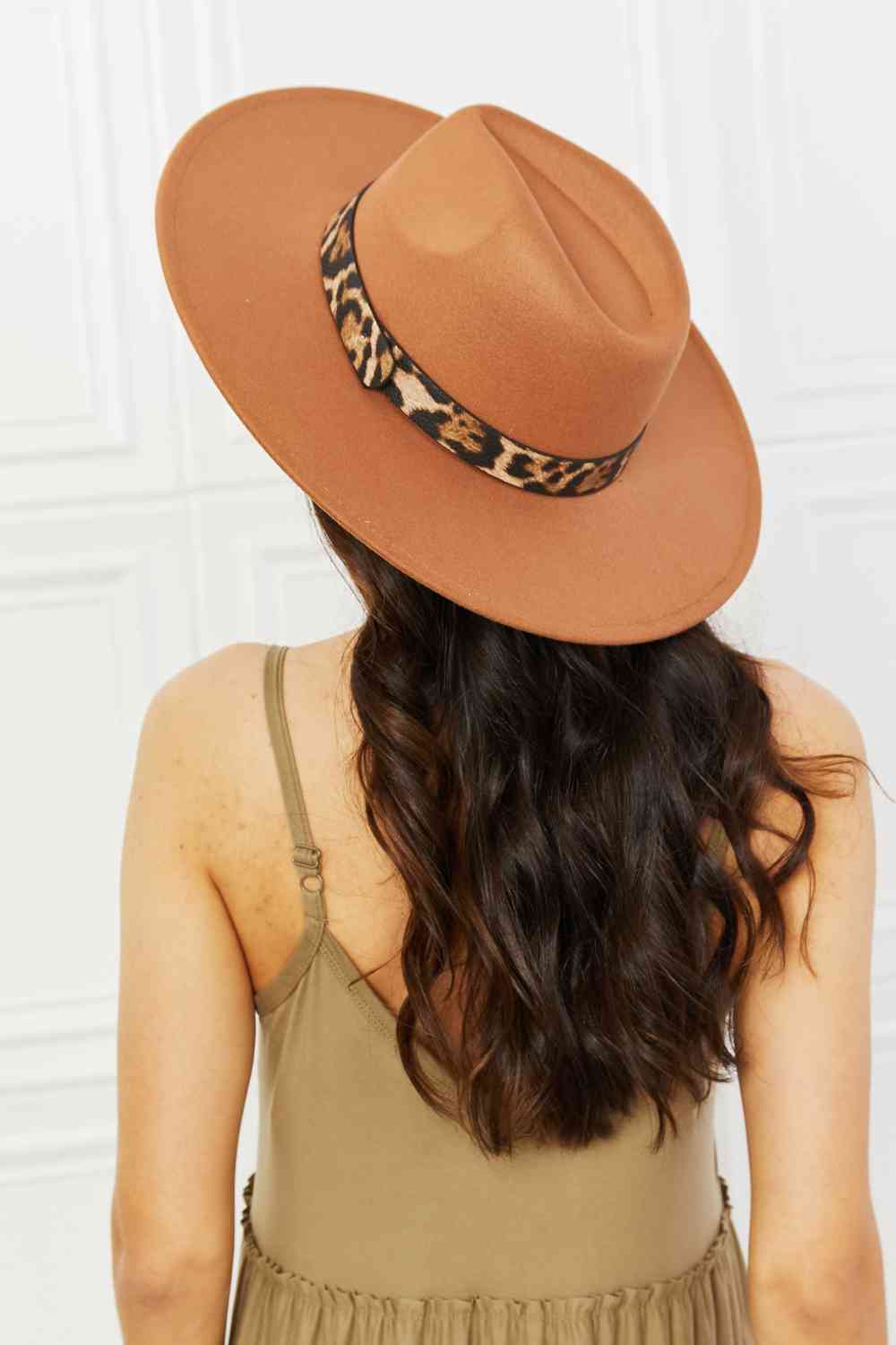 In The Wild Leopard Detail Fedora Hat- Adjustable