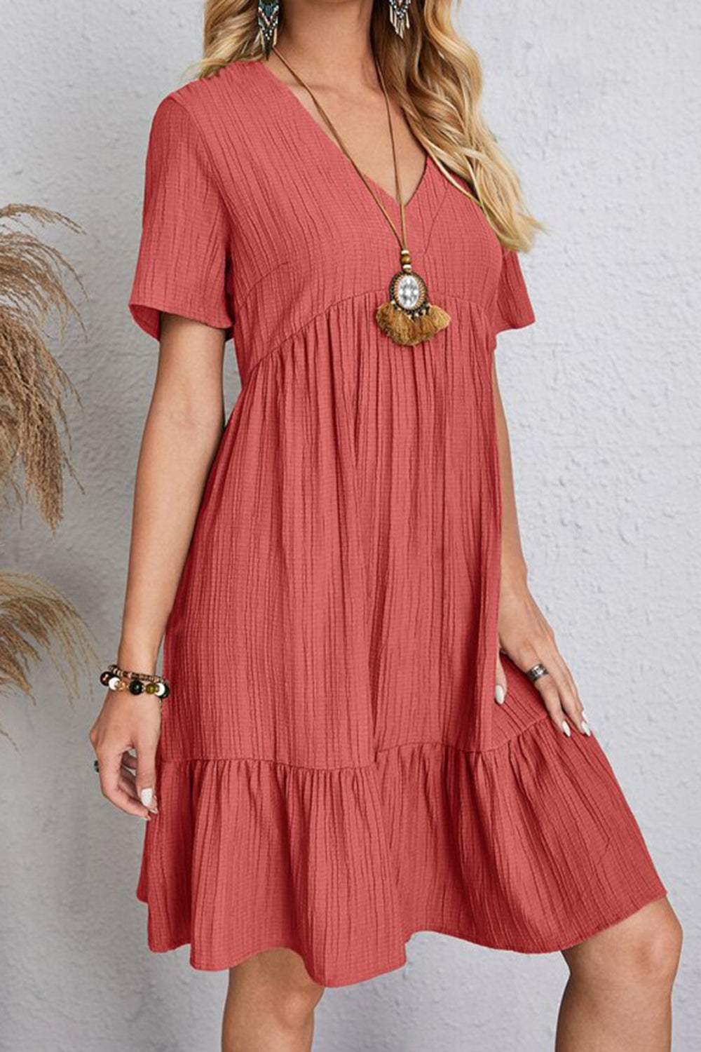 Full Size Pleated Dress