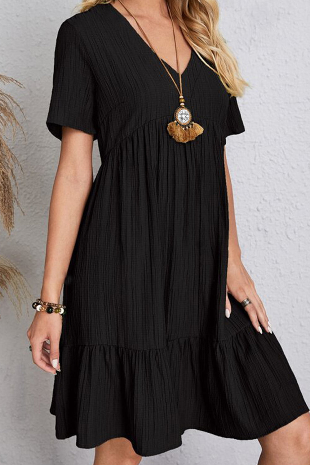 Full Size Pleated Dress