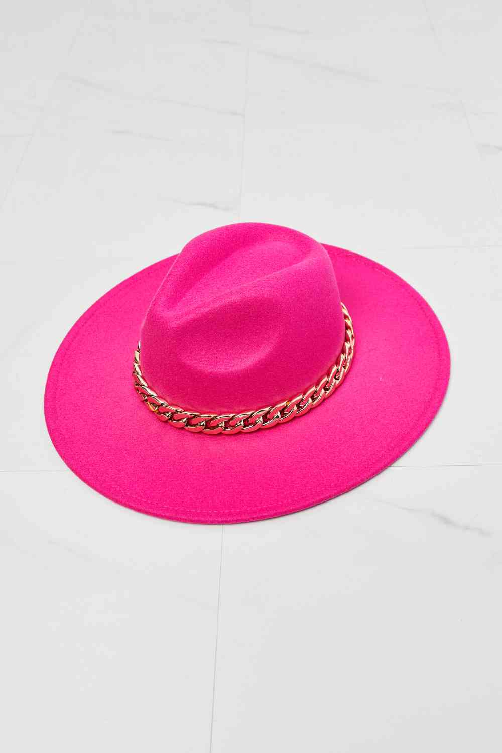 Keep Your Promise Fedora Hat in Pink- Adjustable