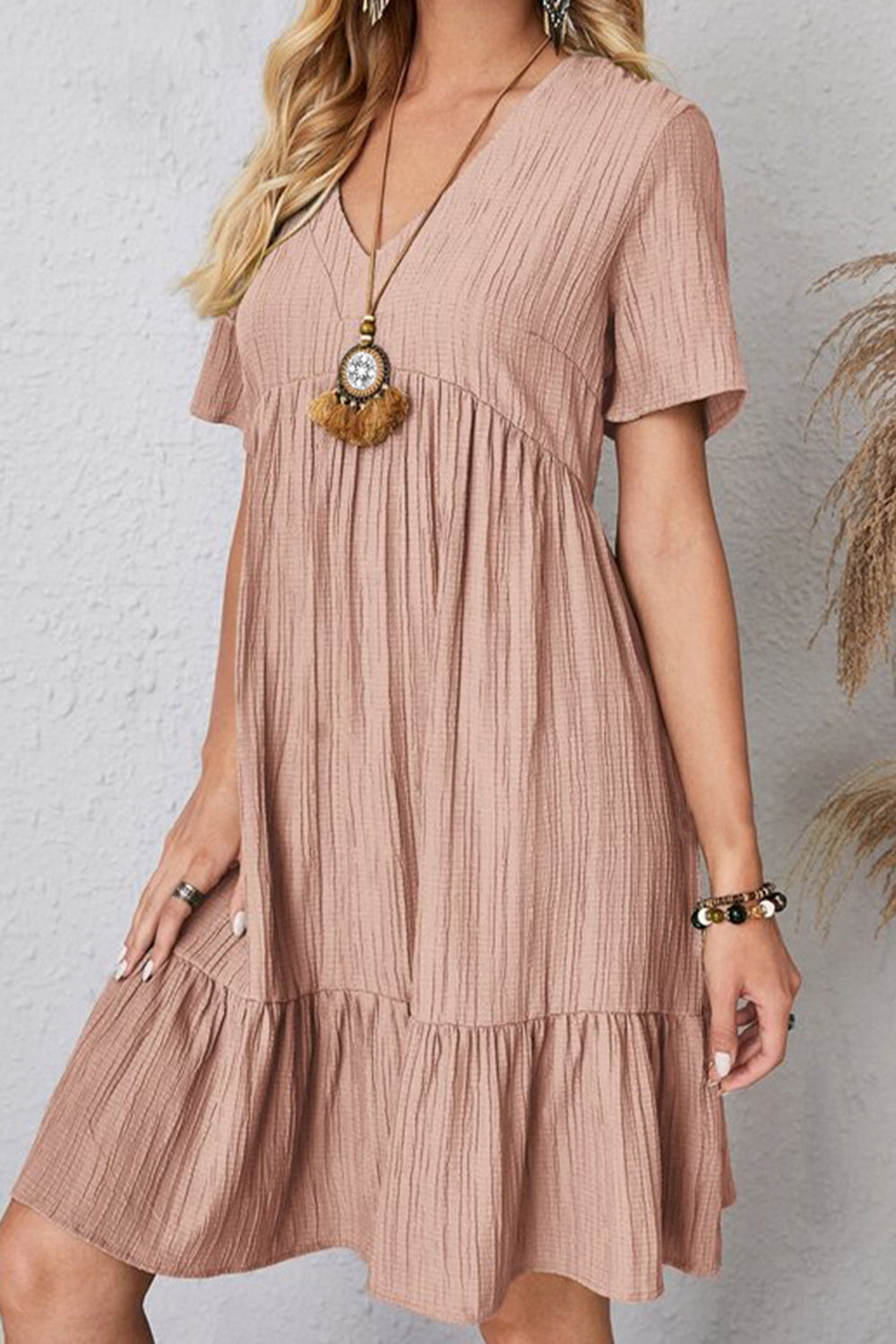 Full Size Pleated Dress