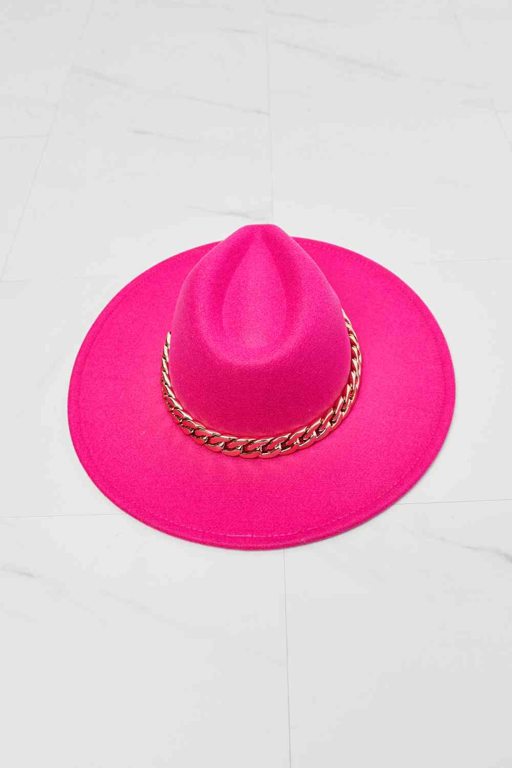 Keep Your Promise Fedora Hat in Pink- Adjustable