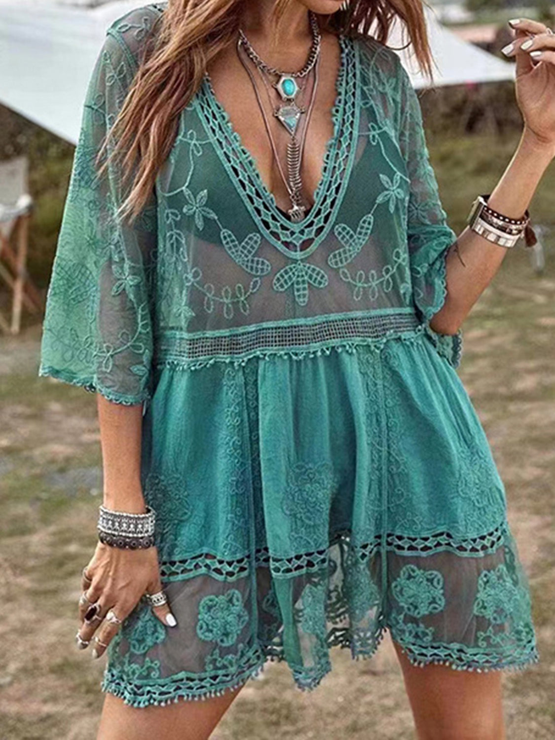 Lace Cover-Up Dress