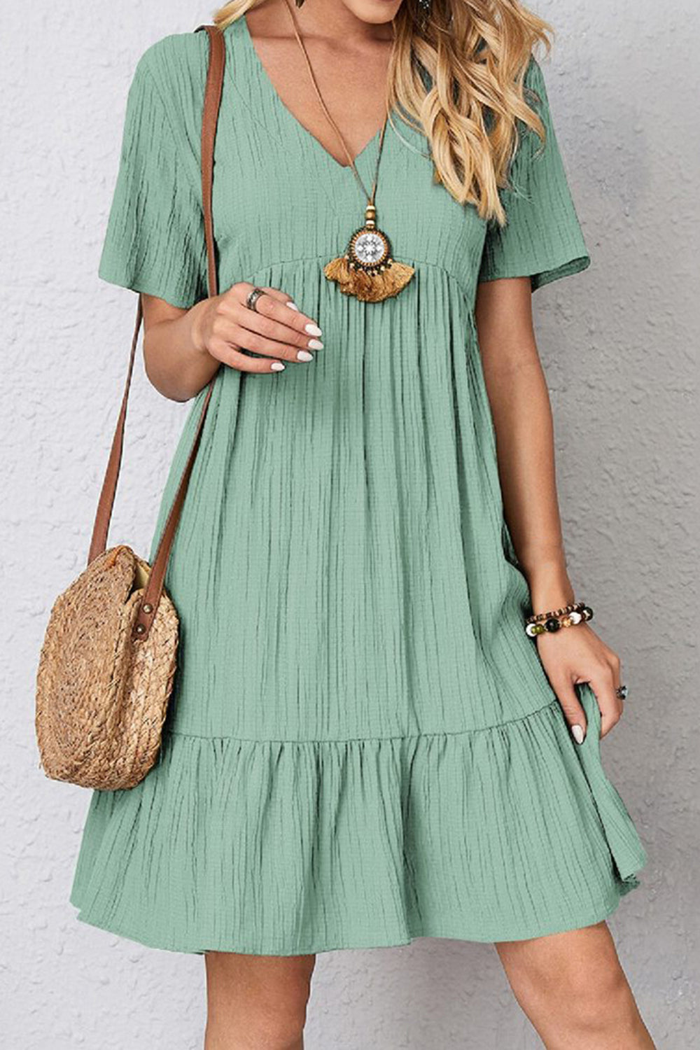 Full Size Pleated Dress