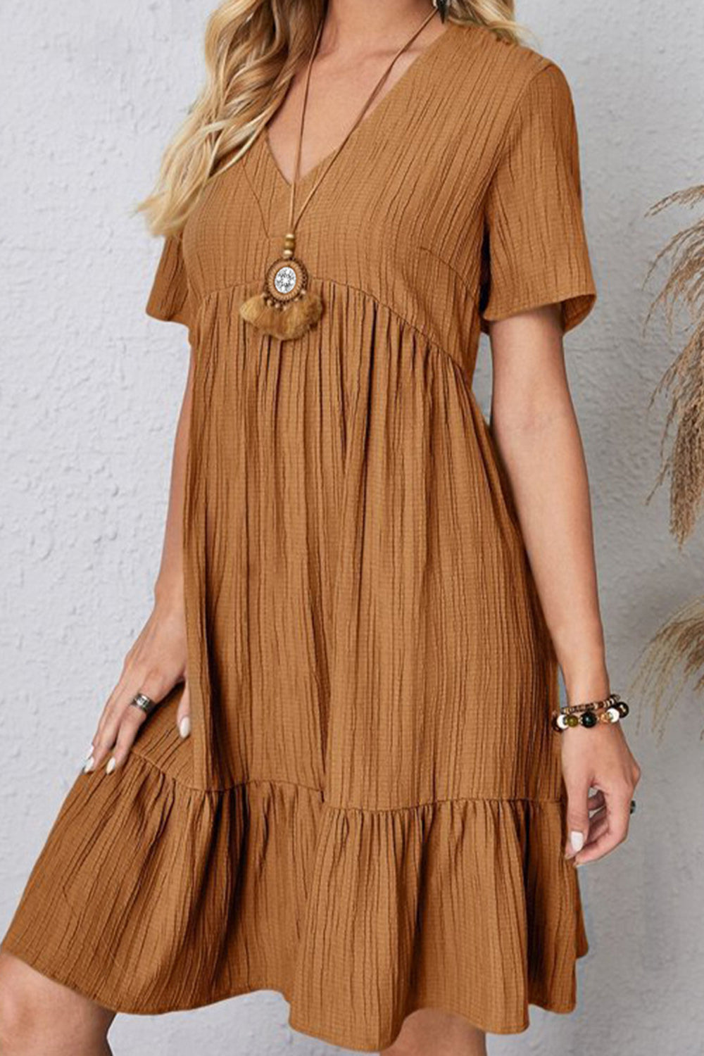 Full Size Pleated Dress